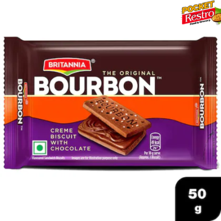 Birtannia Burbon The Original Chocolate Cream Biscuits 50g