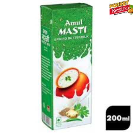 Amul Masti Spiced Buttermilk 200ml (Tetra Pack)