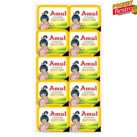 Amul Pasteurised Butter Blisters School Pack (Pack of 10) 100gm